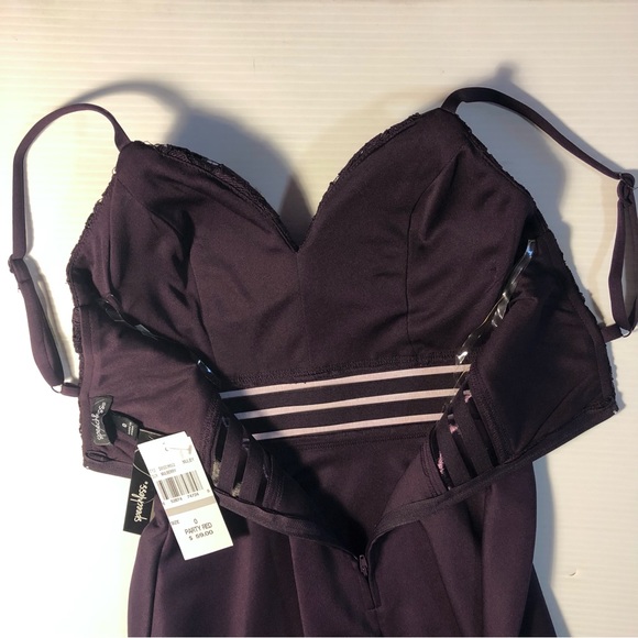 NWT Speechless Fit & Flare Party Dress Plum 0 - Picture 12 of 14